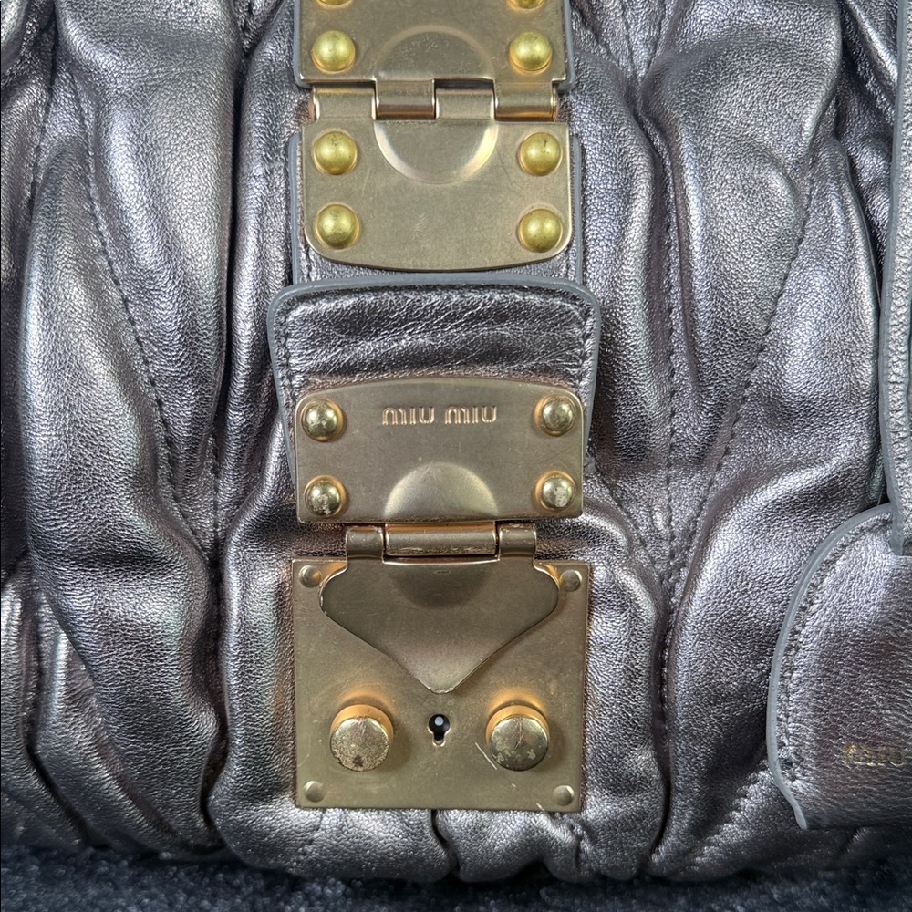 Miu Miu Metallic Silver Satchel - Picture 4 of 10